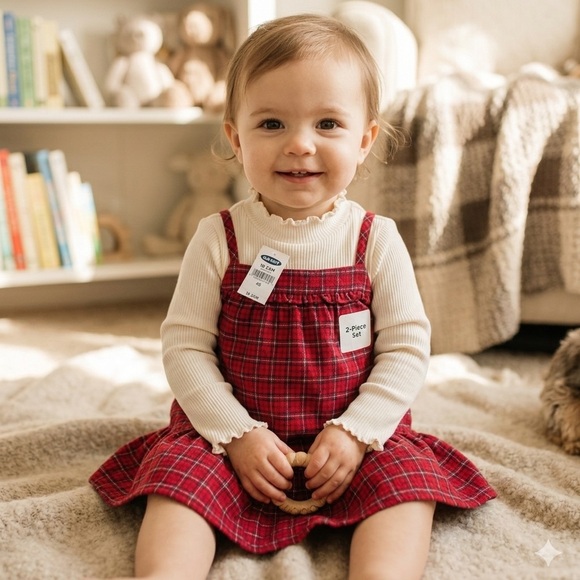 Old Navy Other - Old Navy Red Plaid Kids Matching Set